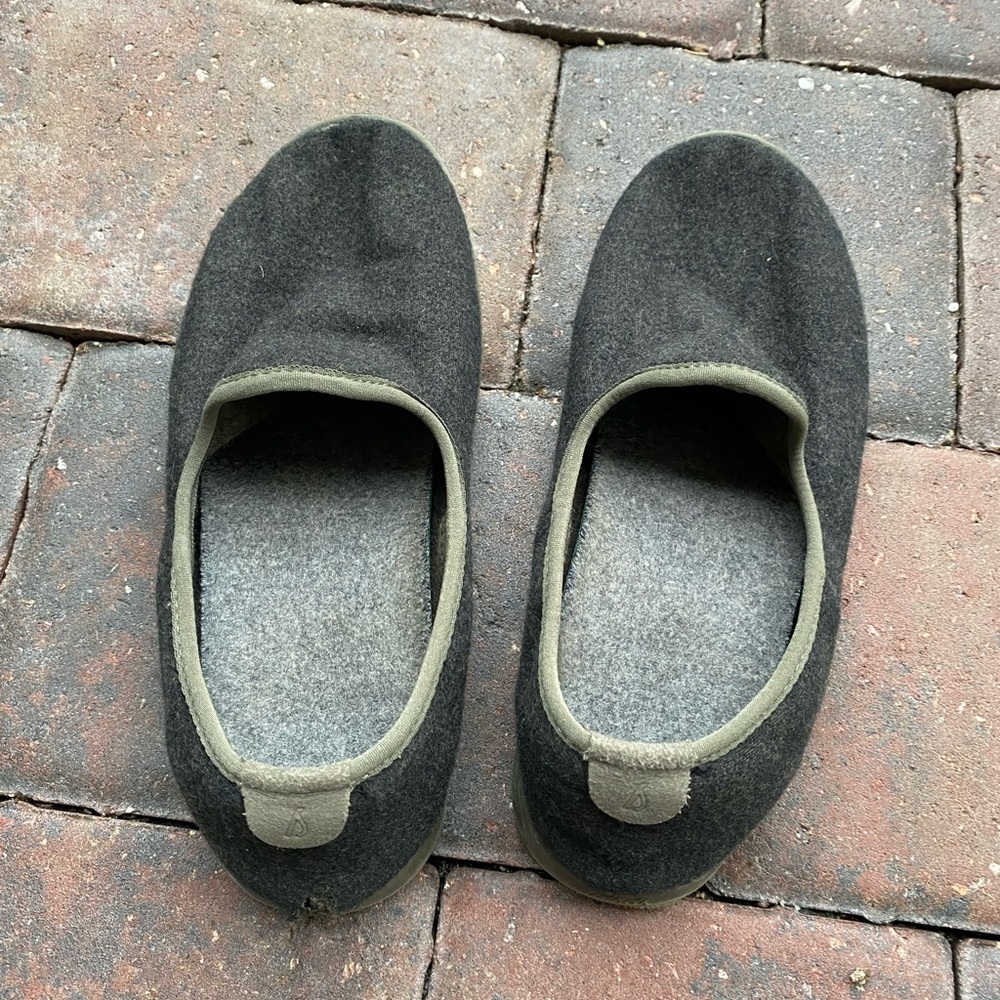 Olive green allbirds loafers